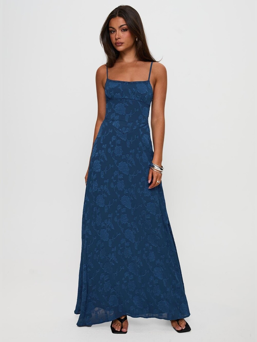 Princess Polly  South Of France Maxi Dress NavyBlue Floral Us Size 6